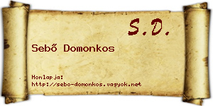 Sebő Domonkos névjegykártya